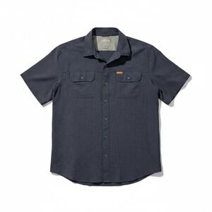 Orvis Mens XXL Navy Short Sleeve Button Up‎ Performance Shirt 1183723